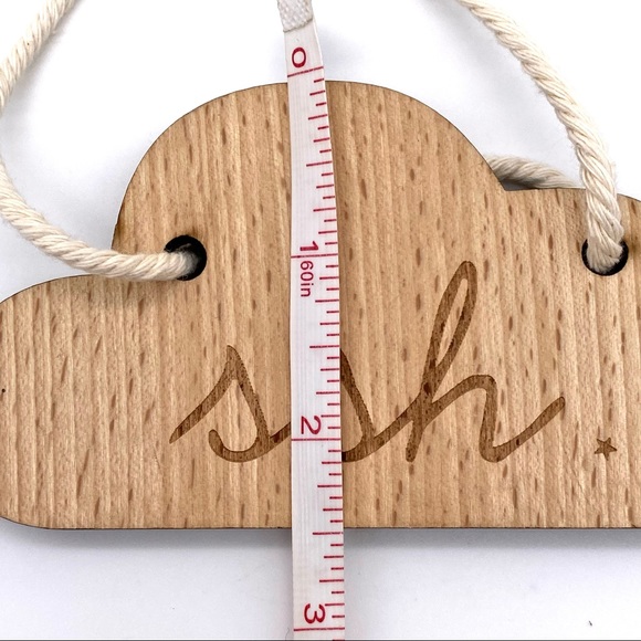 NWT Stephan Baby Beech Wood Shh Cloud Sleep Sign - Picture 8 of 10